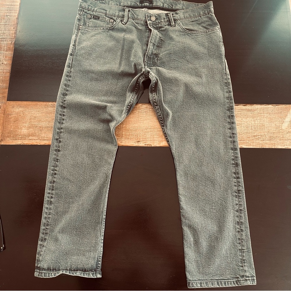 Polo Ralph Lauren Varick Slim Straight Stretch 38X30 Charcoal/Dark gray Jeans.